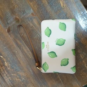 NWT Coach Lime Wristlet